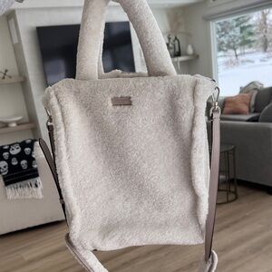 Kate Spade New York Sam Fluffy North South Crossbody Tote Ivory